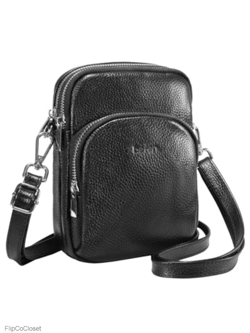 Genuine Leather Small Crossbody Purse RFID Blocking Wallet Phone Bag Adjustable